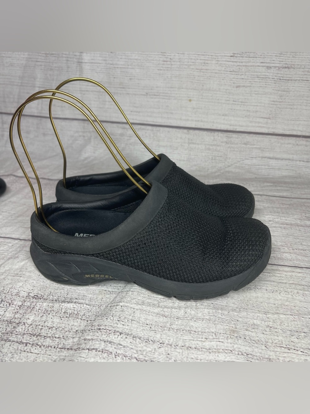 Merrell Encore Breeze Women’s 6 Black Mesh Slip-On Mule Shoes